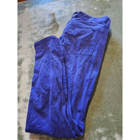 J Crew Blue Toothpick Jean in Garment-dyed Twill ankle jeans sz 27 - Picture 2 of 6